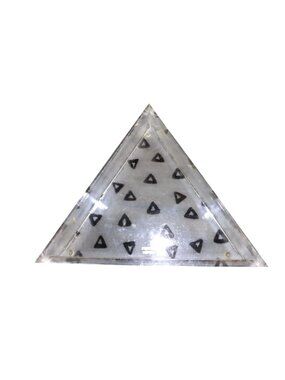 Lucite Triangle Tray Black Pattern ISpyDIY Modern Minimalist Cool Trinket Tray